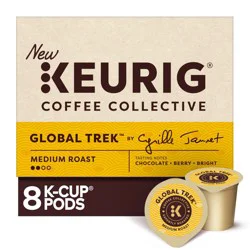 Keurig Coffee Collective Global Trek Single-Serve K-Cup Pods, Medium Roast Coffee, 8 Count