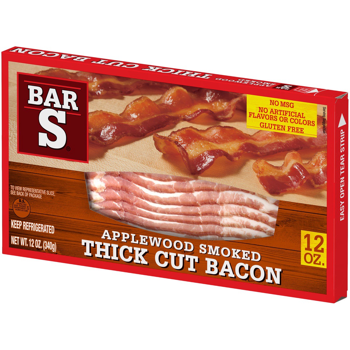 slide 5 of 9, Bar-S Bar S Bar-S Applewood Smoked Thick Cut Bacon, 12 oz