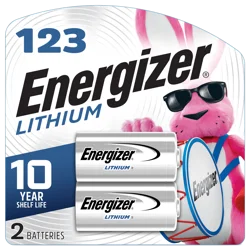 Energizer 123 Lithium Batteries (2 Pack), 3V Photo Batteries