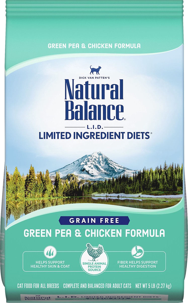 slide 5 of 7, Natural Balance Grain Free Green Pea & Chicken Formula Cat Food 5 lb, 5 lb