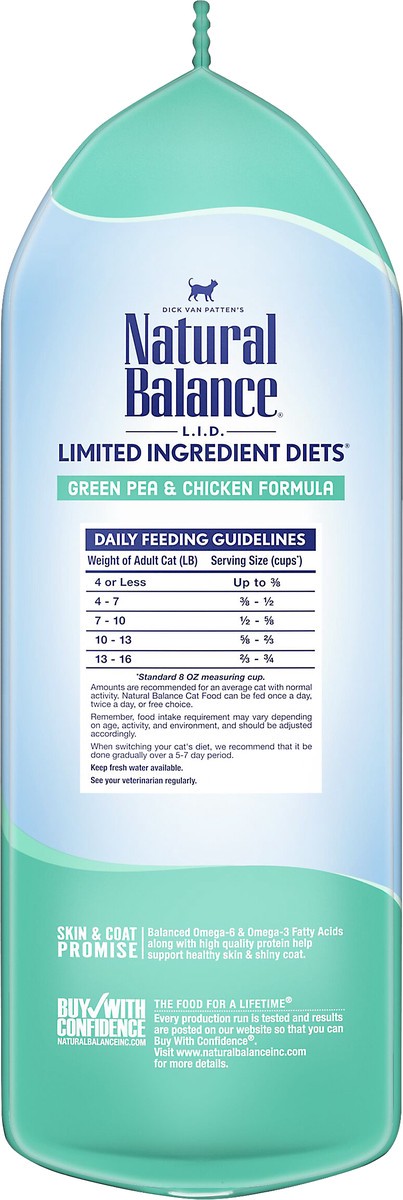 slide 6 of 7, Natural Balance Grain Free Green Pea & Chicken Formula Cat Food 5 lb, 5 lb