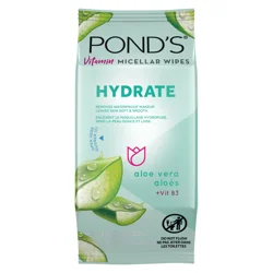 Pond's Vitamin micellar wipes hydrate aloe vera 25 Wipes