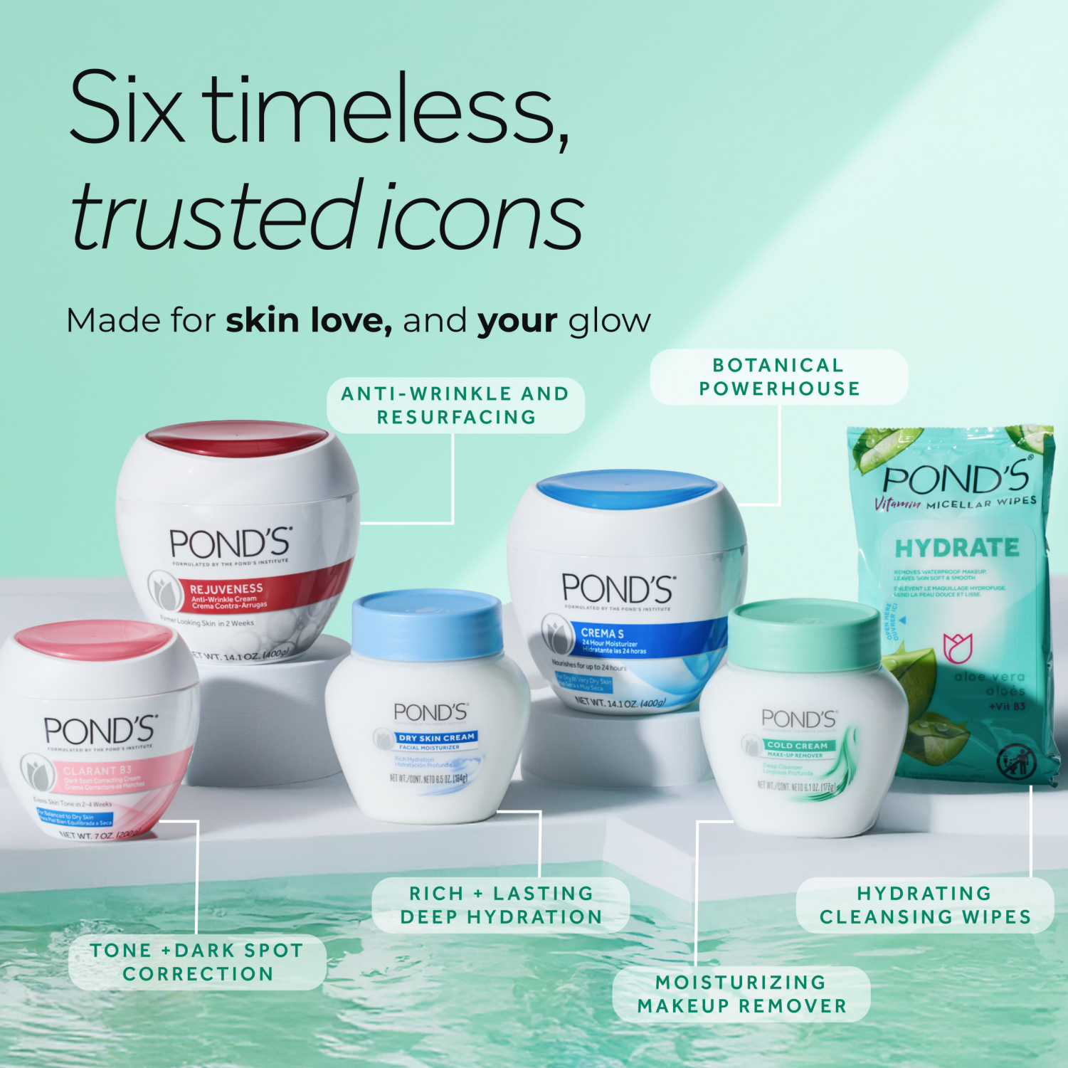 slide 5 of 8, Pond's Dry Skin Cream Facial Moisturizer 6.5 oz, 6.50 oz