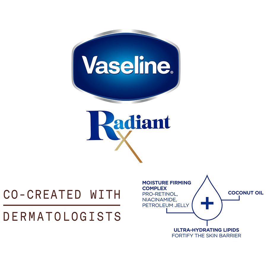 slide 4 of 5, Vaseline Radiant X Firm & Restore Nourishing Body Lotion with Pro-Retinol & Niacinamide, 8 oz, 8 oz