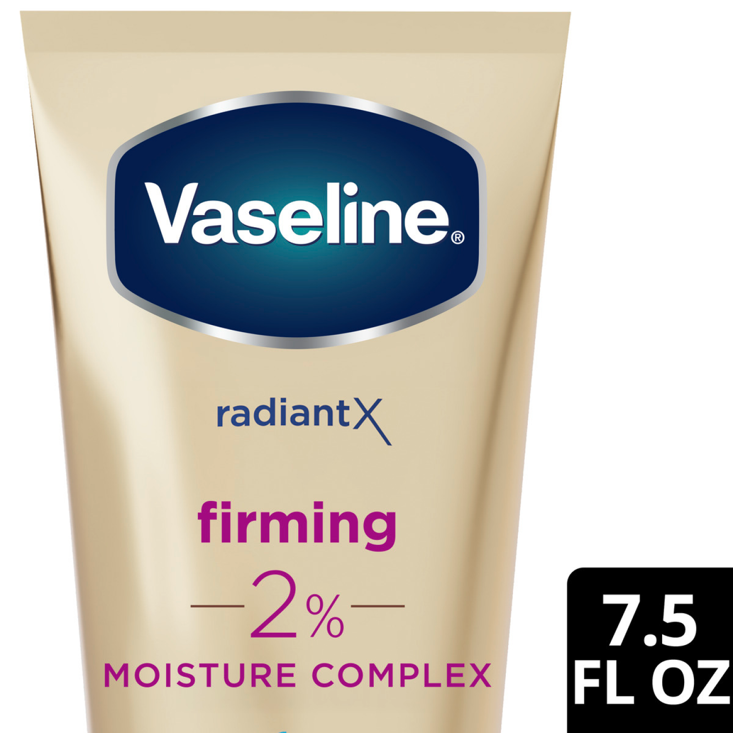 slide 1 of 3, Vaseline Radiant X Firming for Hydrated & Radiant skin 2% Moisture Complex with Pro-Retinol Niacinamide, 7.5 oz
