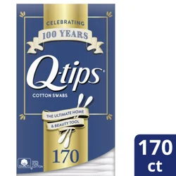 Q-Tips Cotton Swabs, Original, For Home, First Aid and Beauty, 100% Cotton, 170 Count