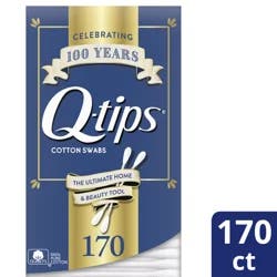 Q-Tips Cotton Swabs, Original, For Home, First Aid and Beauty, 100% Cotton, 170 Count