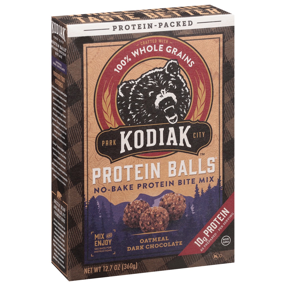 slide 5 of 13, Kodiak Cakes Protein Balls No-Bake Oatmeal Dark Chocolate Protein Bite Mix 12.7 oz, 12.7 oz