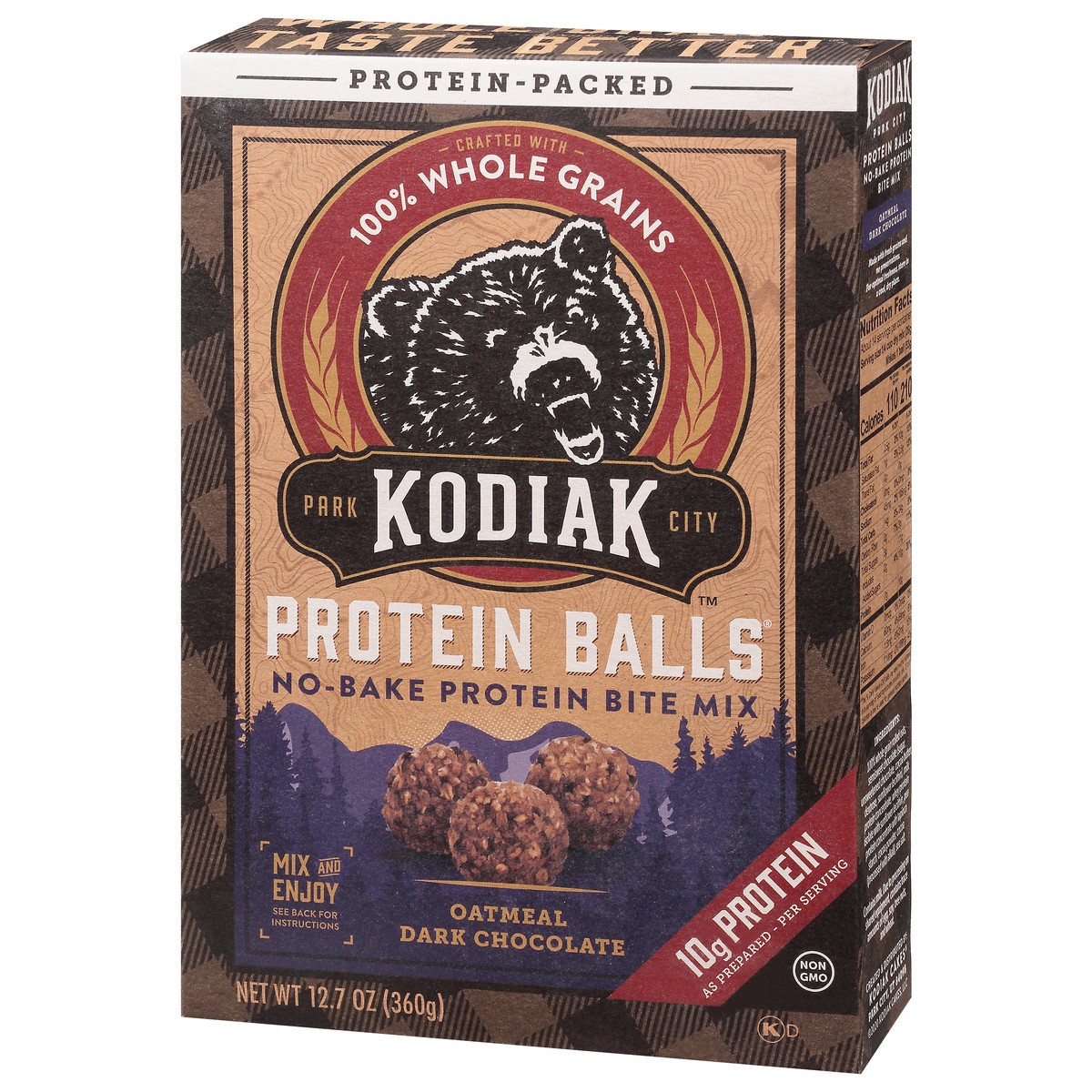 slide 7 of 13, Kodiak Cakes Protein Balls No-Bake Oatmeal Dark Chocolate Protein Bite Mix 12.7 oz, 12.7 oz