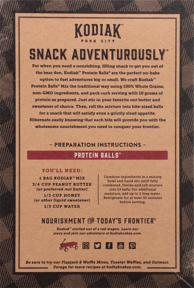 slide 13 of 13, Kodiak Cakes Protein Balls No-Bake Oatmeal Dark Chocolate Protein Bite Mix 12.7 oz, 12.7 oz