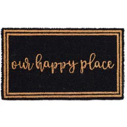 Evergreen Our Happy Place Natural Coir Door Mat