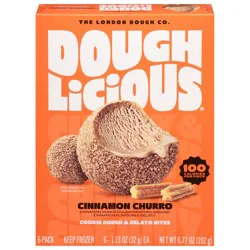 Doughlicious Cinnamon Churro Cookie Dough & Gelato Bites 6 - 1.13 oz Packs
