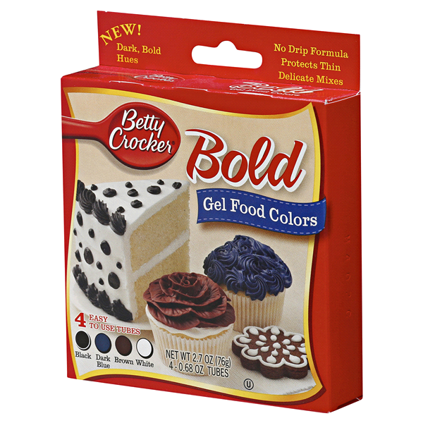 slide 1 of 1, Betty Crocker Gel Food Colors 4 ea, 4 ct