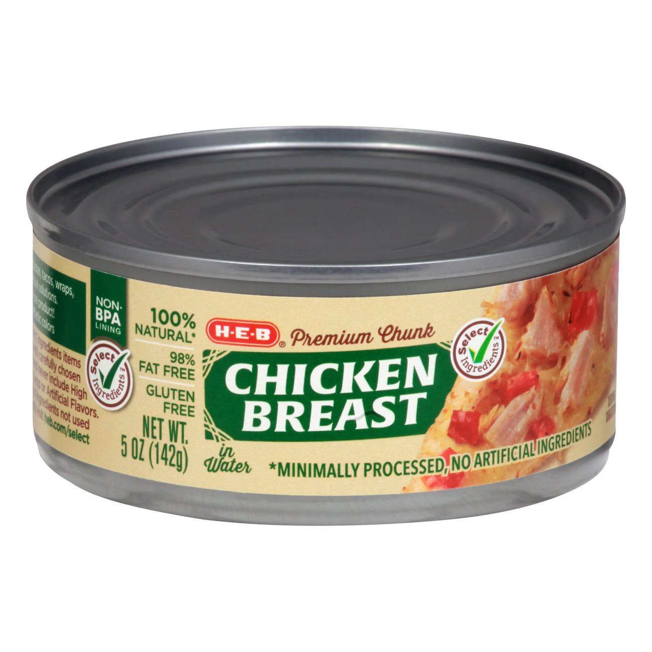 slide 1 of 1, H-E-B Premium Chunk Chicken Breast in Water, 5 oz