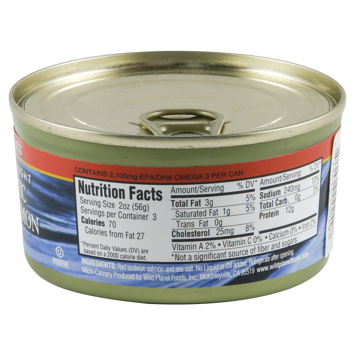 slide 4 of 4, Wild Planet Salmon Wild Sockeye, 6 oz