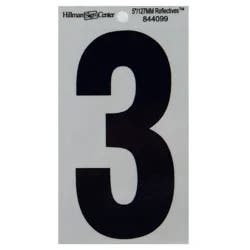 Hillman Black and Silver Reflective Adhesive Number 3