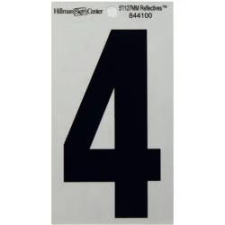 Hillman Black and Silver Reflective Adhesive Number 4