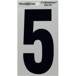Hillman Black and Silver Reflective Adhesive Number 5