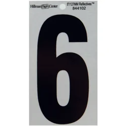 Hillman Black and Silver Reflective Adhesive Number 6