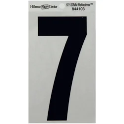 Hillman Black and Silver Reflective Adhesive Number 7