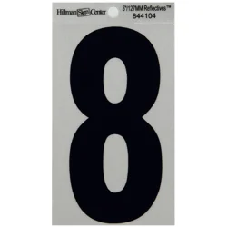 Hillman Black and Silver Reflective Adhesive Number 8
