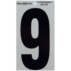 Hillman Black and Silver Reflective Adhesive Number 9