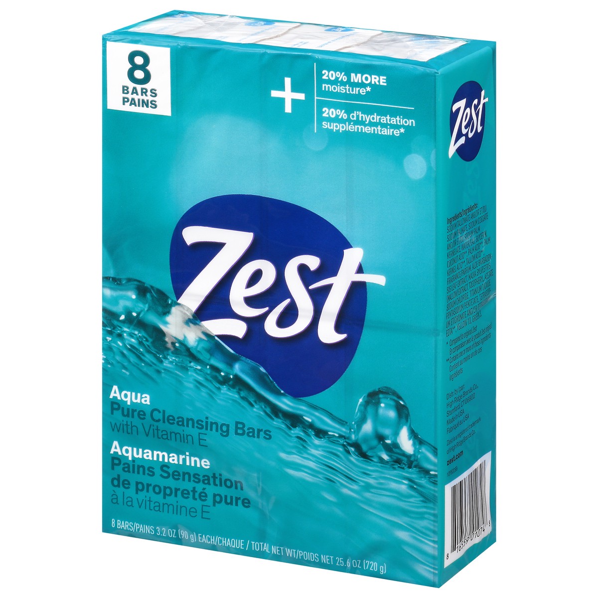slide 4 of 13, Zest Aqua Pure Cleansing Bars With Vitamin E 8-3.2 oz Bars, 8 ct