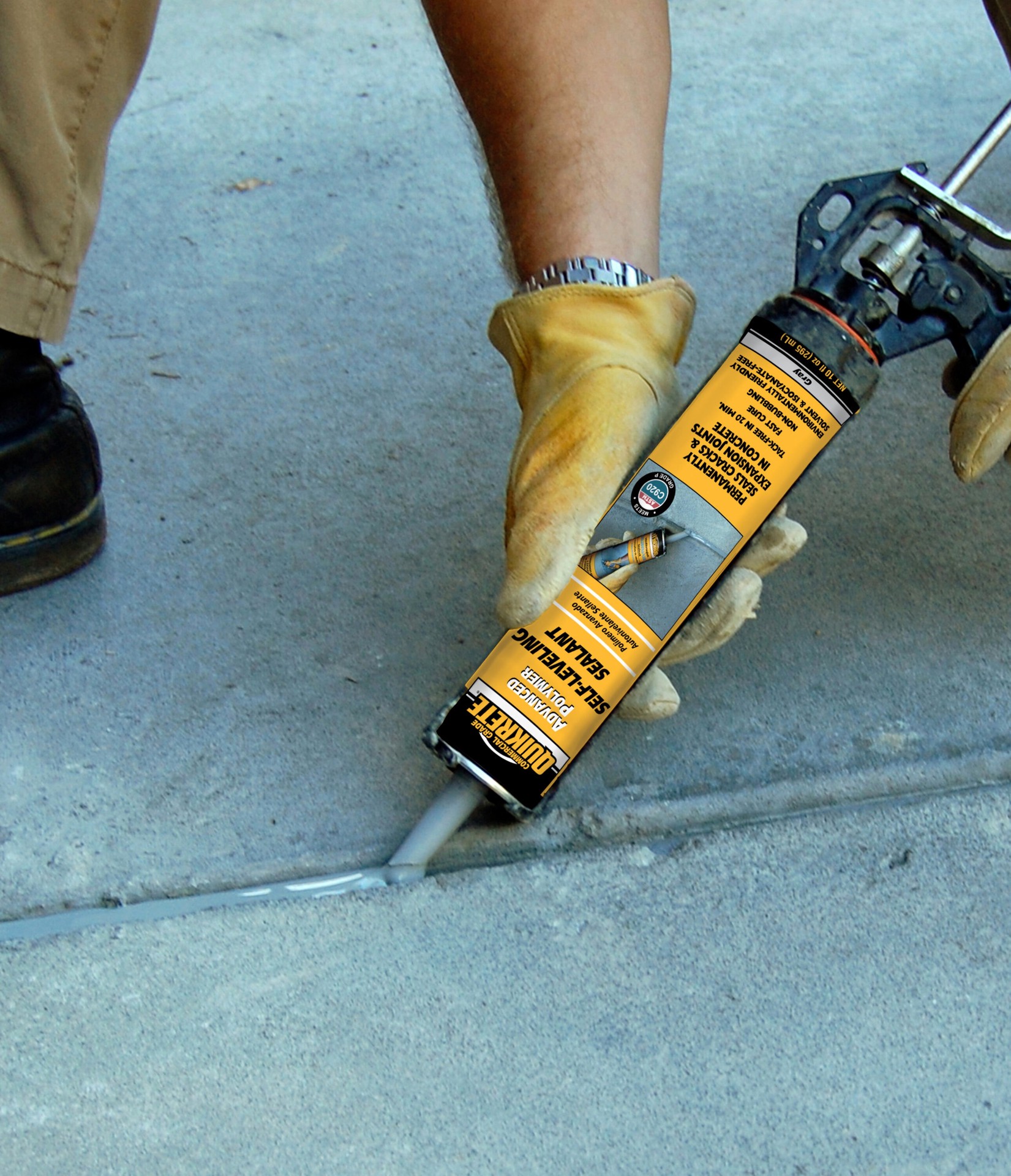 slide 3 of 4, QUIKRETE Advanced Polymer Self-Leveling 10 -oz Concrete Repair accessory, 1 ct