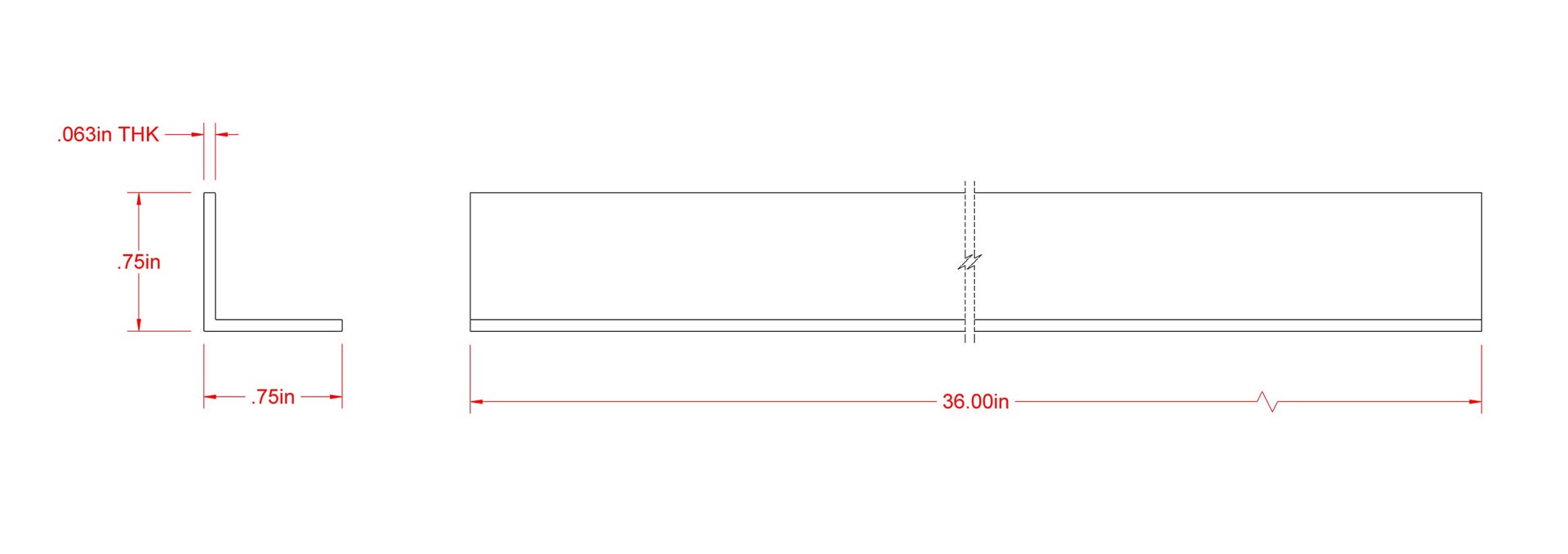 slide 2 of 4, Hillman 3/4-in W x 3/4-in H x 3-ft L Mill Finished Aluminum Solid Angle, 1 ct