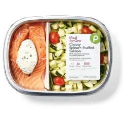 Publix Cheesy Spinach-Stuffed Salmon, Meal for One
