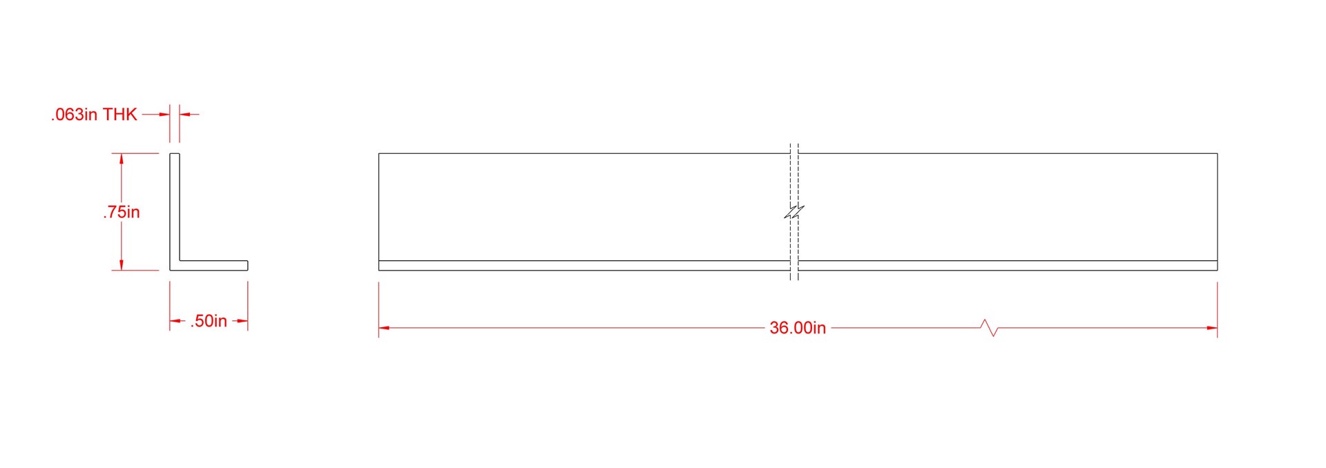 slide 2 of 4, Hillman 3/4-in W x 1/2-in H x 3-ft L Mill Finished Aluminum Offset Angle, 1 ct