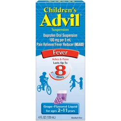 Advil Children's Advil Pain Reliever and Fever Reducer, Liquid Children's Ibuprofen for Pain Relief, Grape - 4 Fl Oz