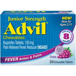 Advil Junior Strength Grape Flavored Chewable Tablets