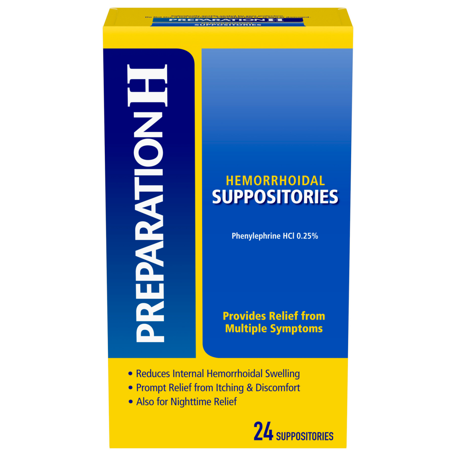slide 1 of 5, Preparation H Hemorrhoidal Suppositories 24 ea, 24 ct