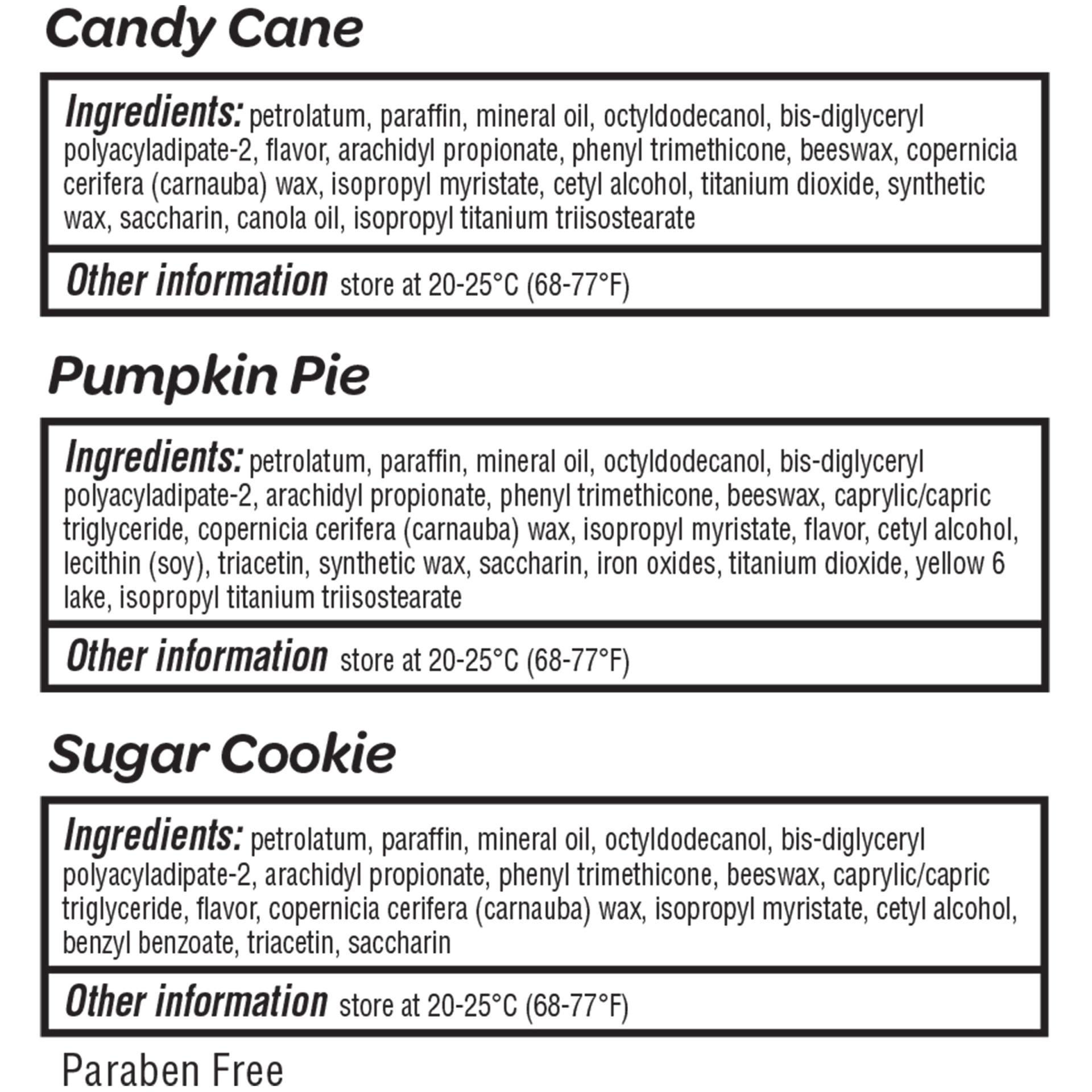 slide 2 of 4, ChapStick Holiday Collection Candy Cane Pumpkin Pie Sugar Cookie Holiday Lip Balm Tubes Variety Pack - 0.15 Oz (Pack of 3), 0.45 oz