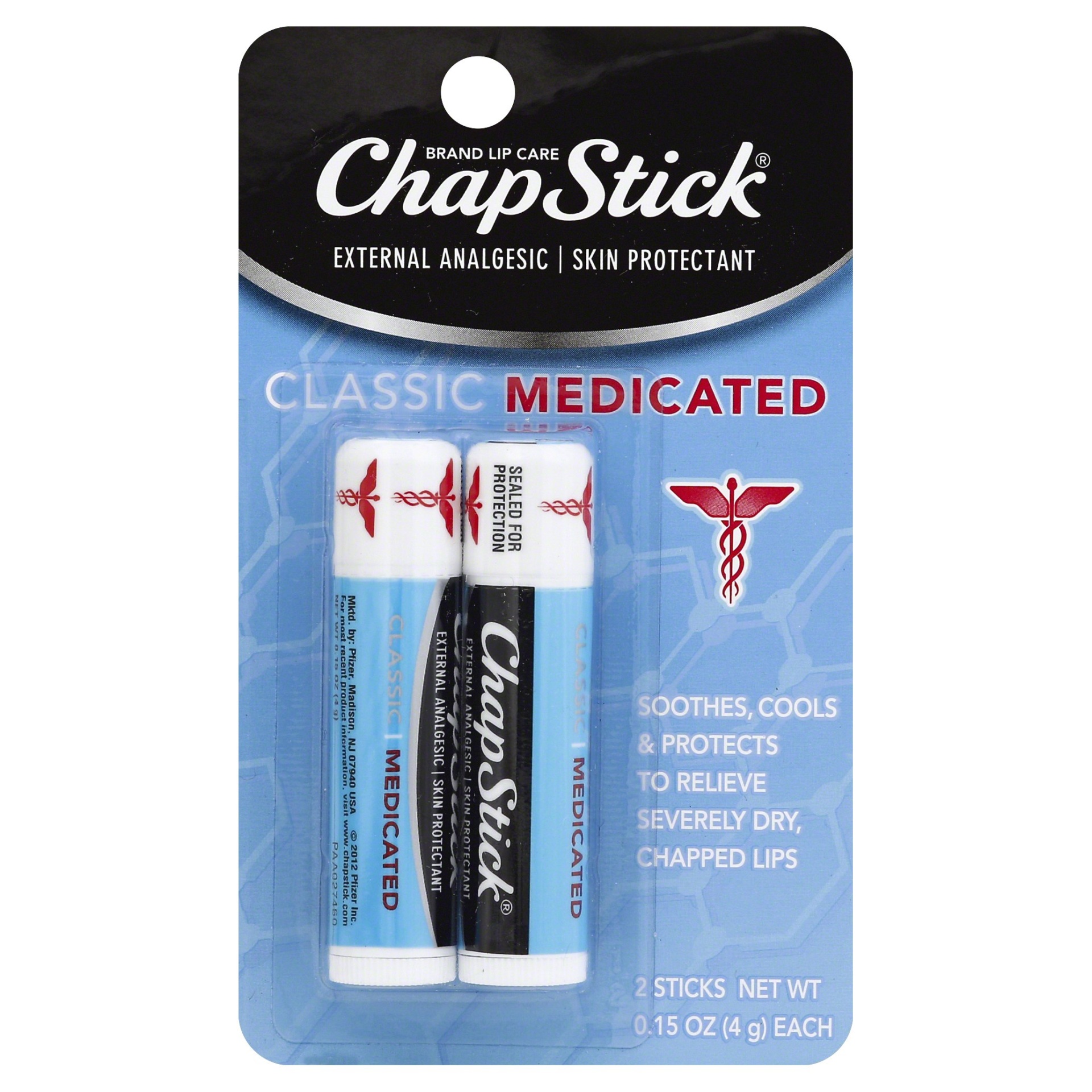 slide 1 of 7, ChapStick Sun Defense & Moisturizer Lip Balm Unflavored, 2 ct