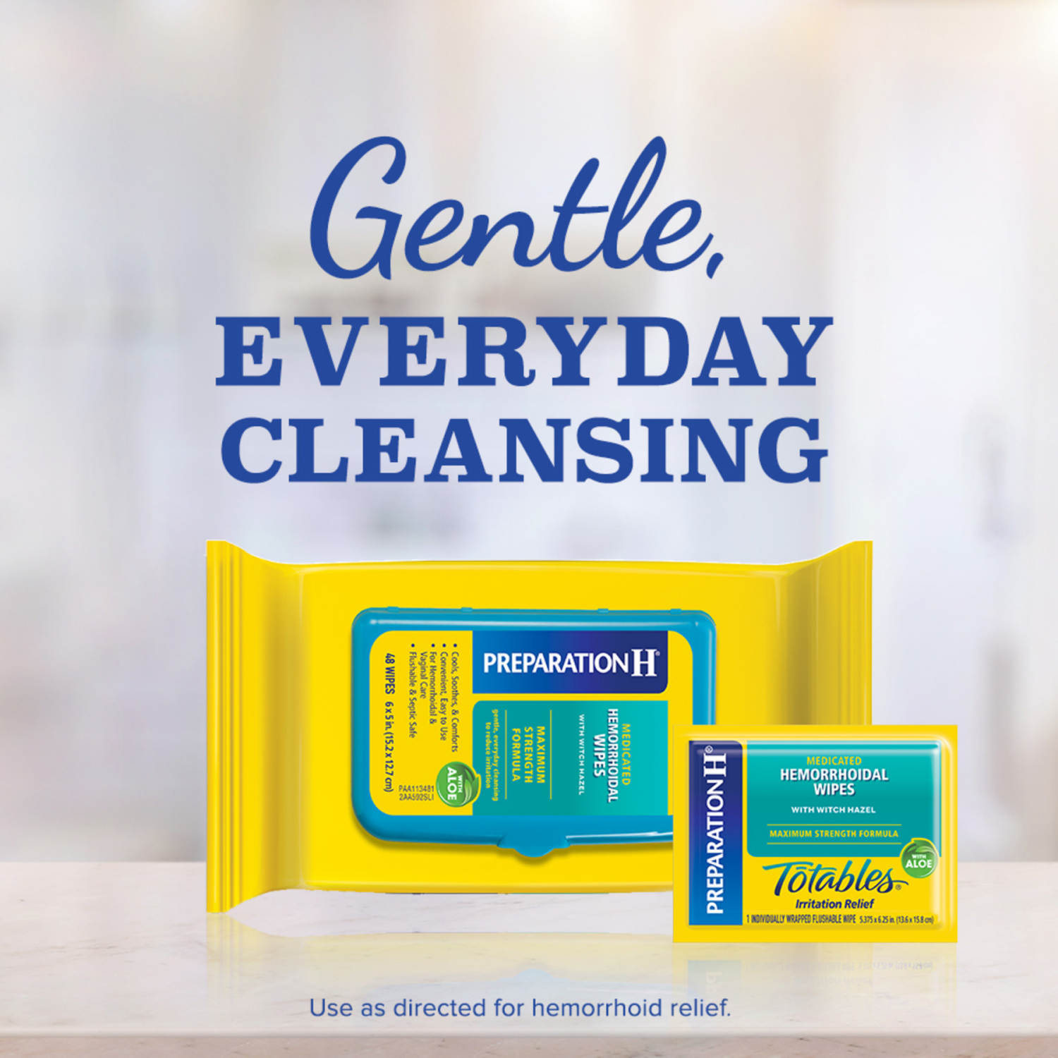 slide 5 of 5, PREPARATION H Hemorrhoid Symptom Treatment Cooling Gel, Fast Discomfort Relief with Vitamin E and Aloe, Tube (0.9 Ounce), 1 ct