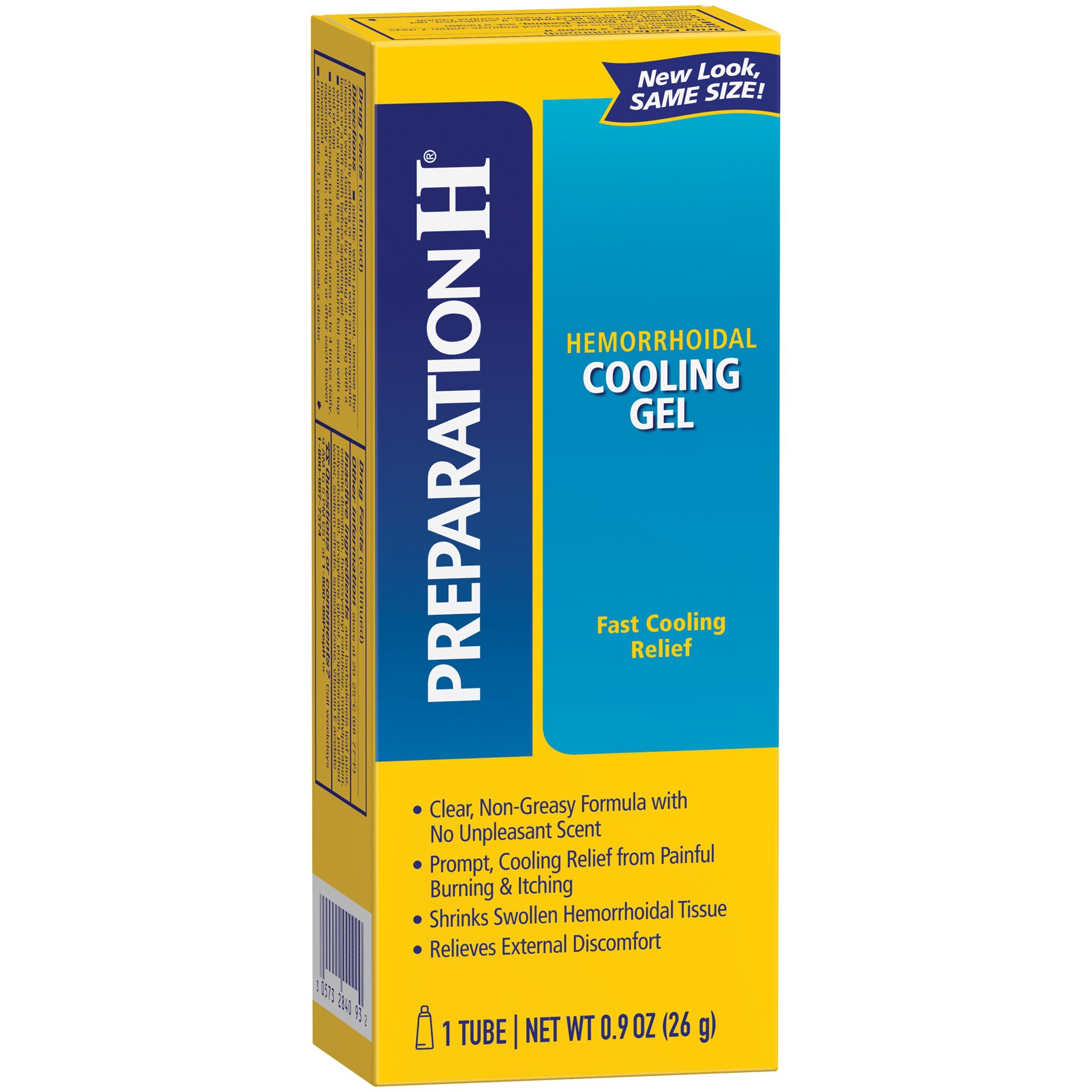 slide 5 of 5, PREPARATION H Hemorrhoid Symptom Treatment Cooling Gel, Fast Discomfort Relief with Vitamin E and Aloe, Tube (0.9 Ounce), 1 ct