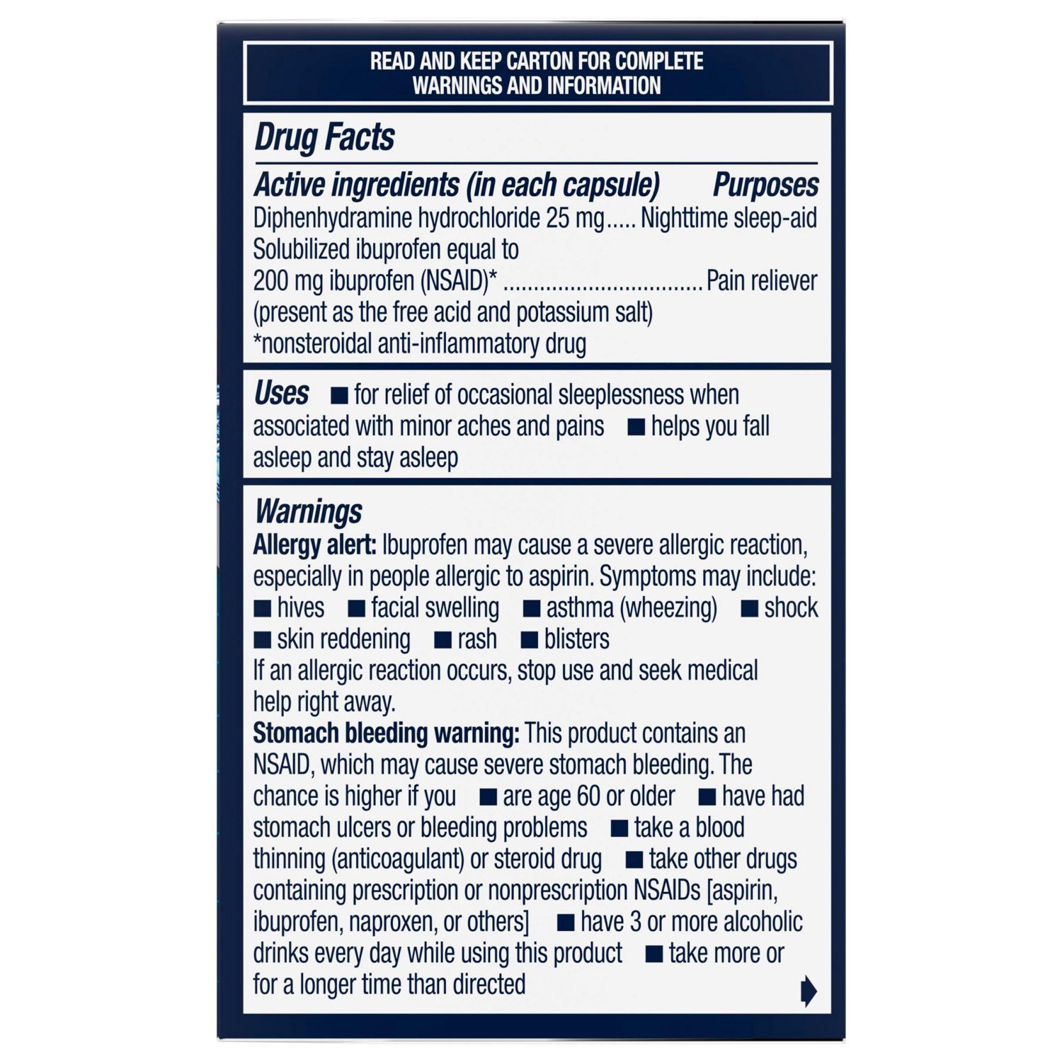 slide 11 of 13, Advil PM Liqui Gels Pain Reliever Minis 40 Liquid Filled Capsules, 40 ct