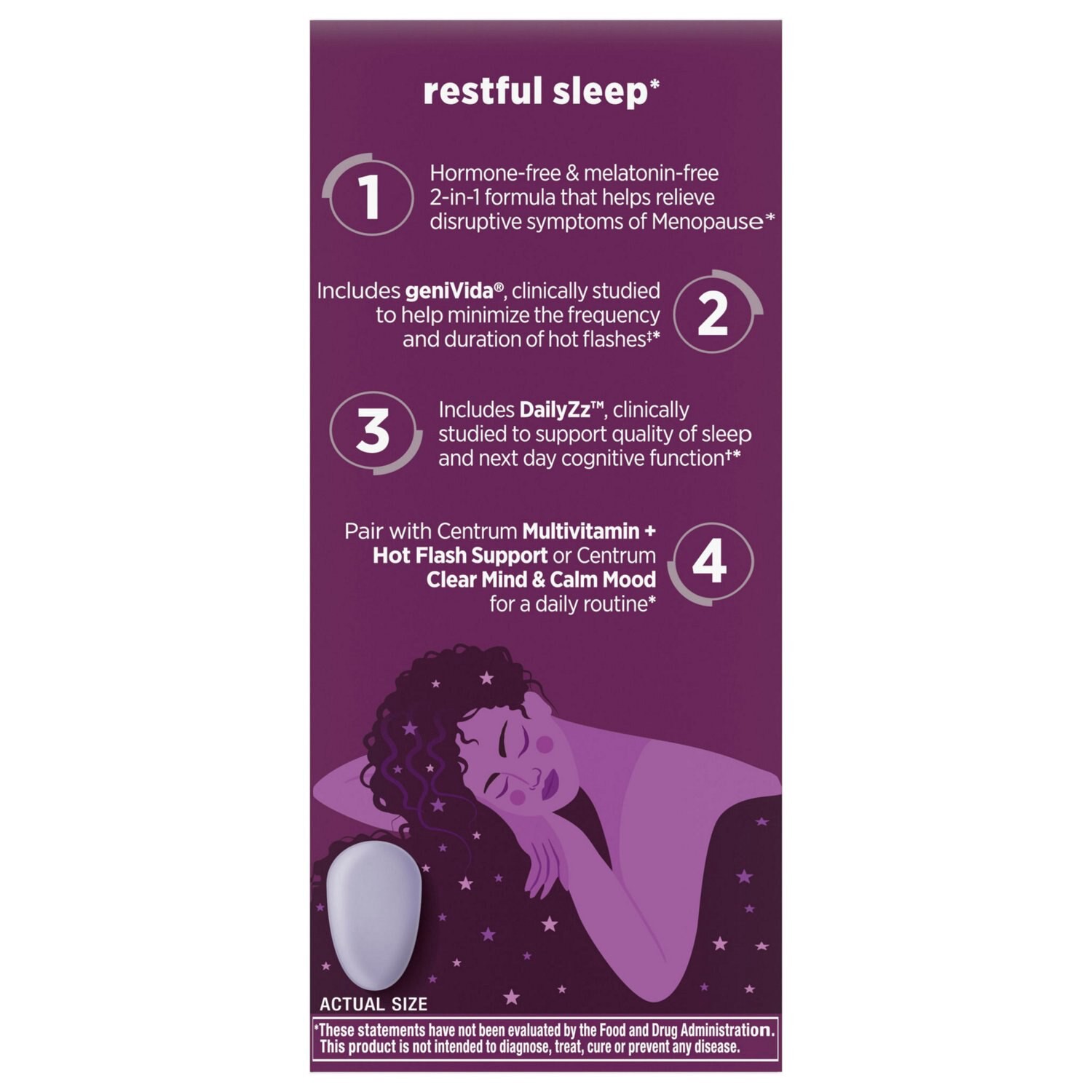 slide 2 of 4, Centrum Restful Sleep Menopause Support Tablets, 28 ct
