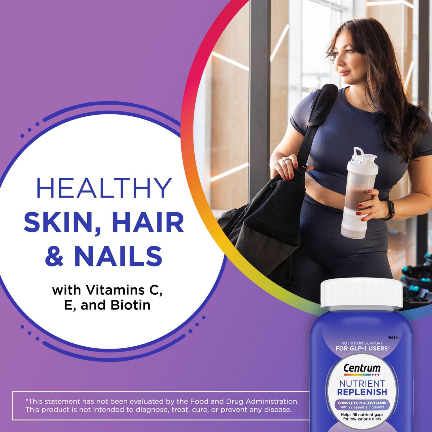 slide 9 of 12, Centrum Nutrient Replenish GLP-1 Nutrition Support Multivitamin, 180 ct