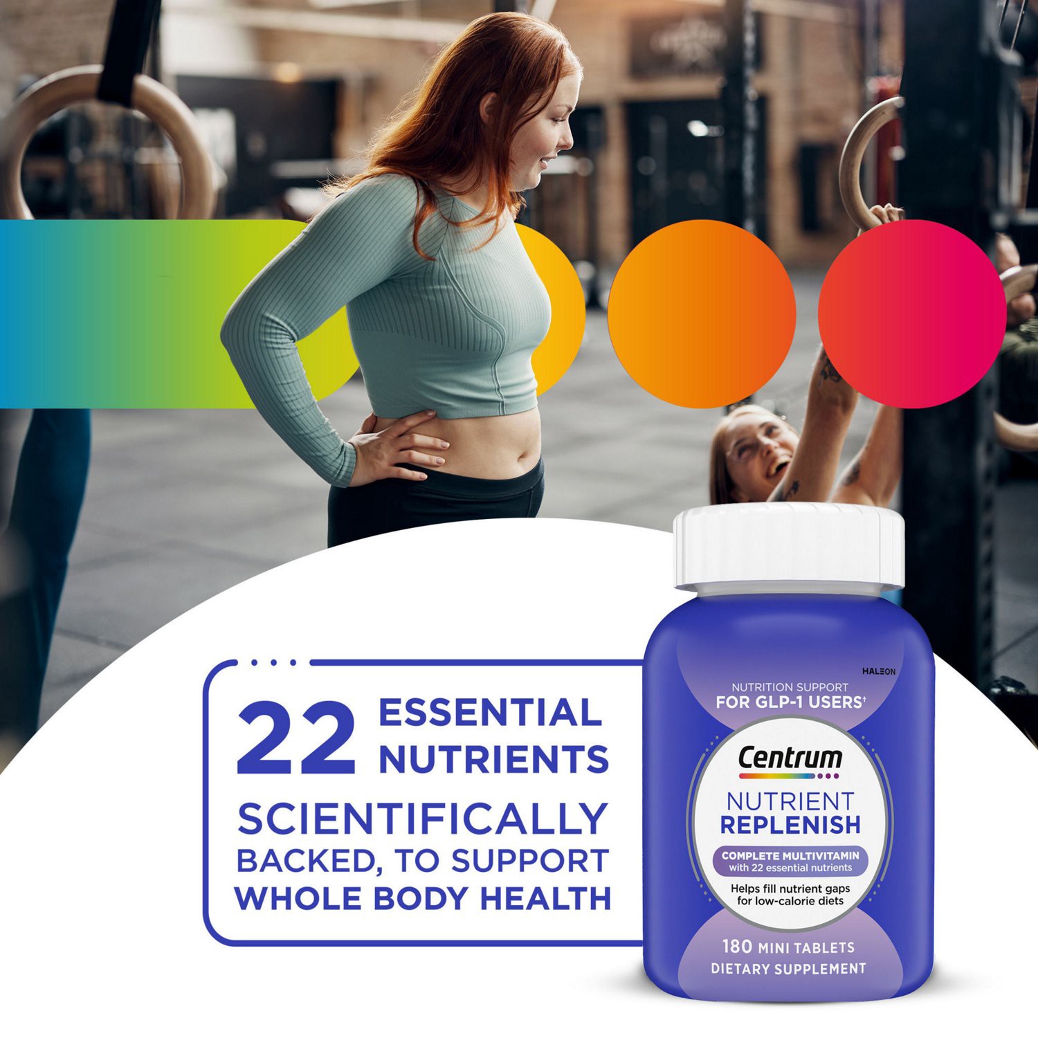 slide 2 of 12, Centrum Nutrient Replenish GLP-1 Nutrition Support Multivitamin, 180 ct