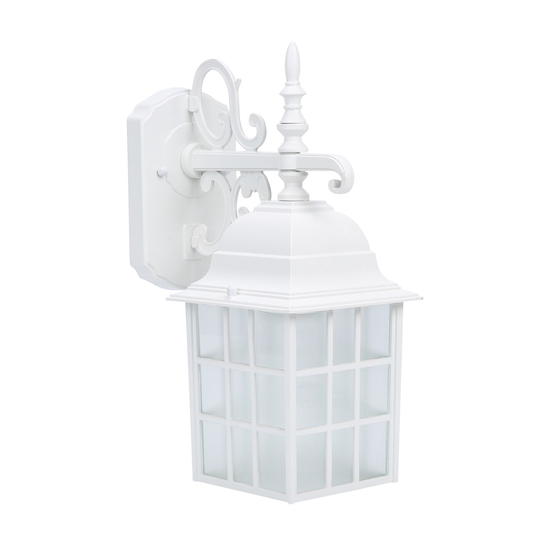 slide 4 of 6, Project Source 1 -Light 14.37-in H White Hardwired Outdoor Wall Light, 1 ct