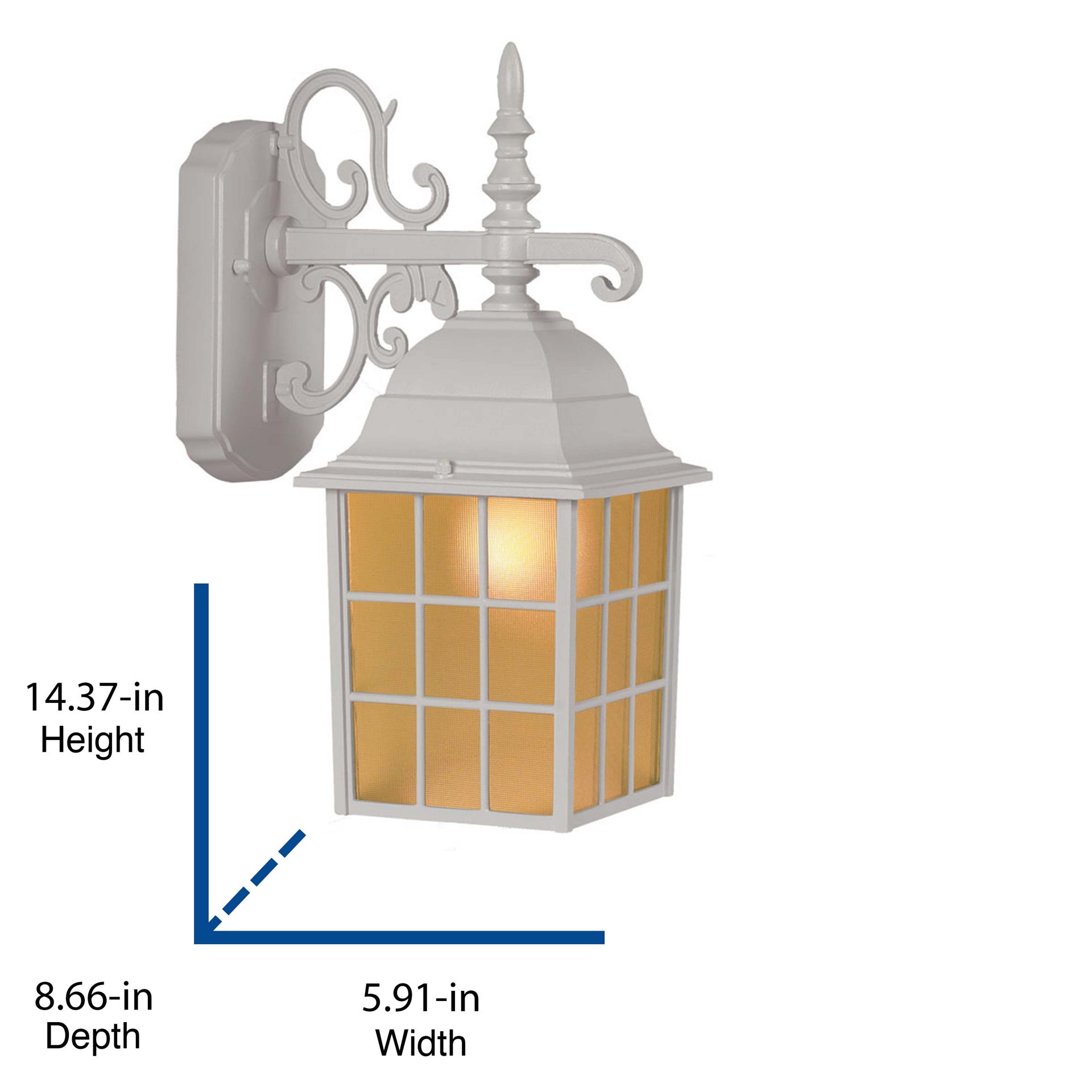 slide 5 of 6, Project Source 1 -Light 14.37-in H White Hardwired Outdoor Wall Light, 1 ct