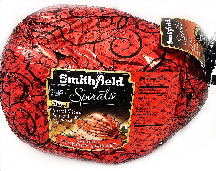 slide 1 of 1, Deli Meat Warehouse Smoked Spiral Ham Hickory, per lb