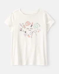 Carters Girls 'self Care Club' Short-Sleeve Graphic Tee - Ivory Ivory XL