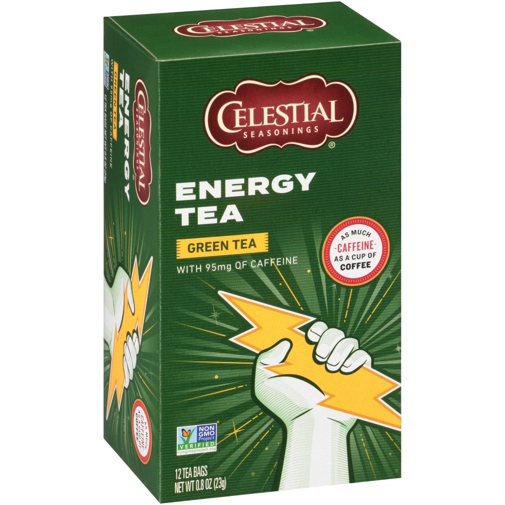 slide 1 of 1, Celestial Seasonings Tea Energy Green Caffeine, 12 ct