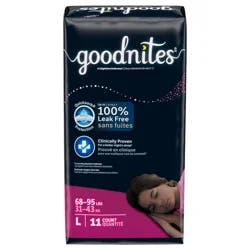 GoodNites Girls L Nighttime Underwear 68-95 lb