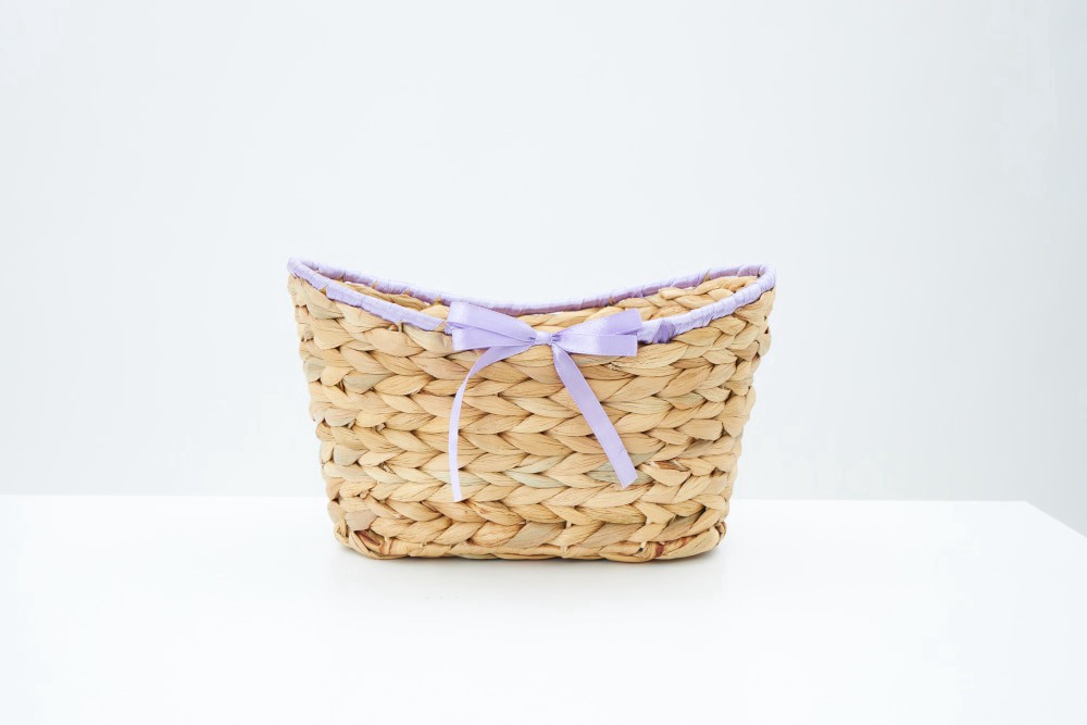 slide 2 of 2, Holiday Home Woven Basket with Ribbon, 1 ct