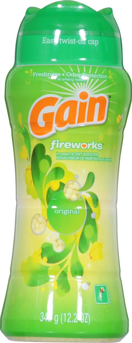 slide 7 of 13, Gain In-Wash Laundry Scent Booster, Original Scent, 12.2 OZ, Fresh Extender + Odor Protection, 12.2 oz